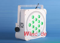 Battery Operated Outdoor Lights , Portable Stage Lighting RGBWA + UV Six In One