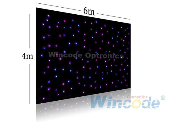 Un buon prezzo. Effetti Twinkle LED Star Curtain 4m X 6m, Led Light Curtain Parete RGB / Unico colore in linea
