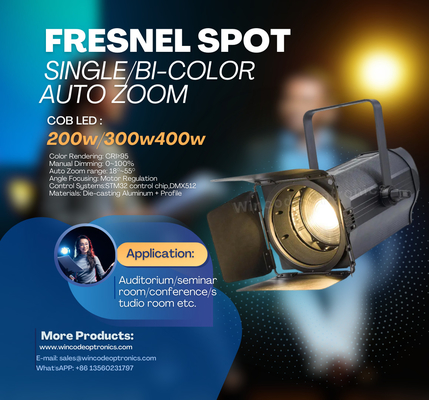 Un buon prezzo. 150W 200W LED Fresnel Warm White Cool White LED Spotlight Studio Light in linea