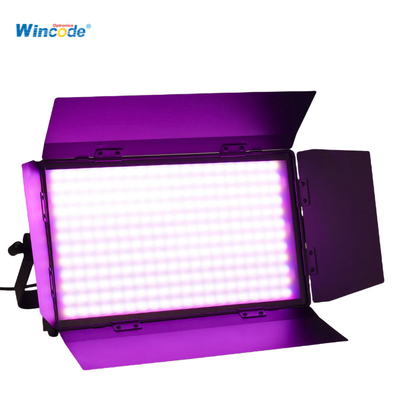300W RGBW LED Panel Studio Light con Barndoor Temp regolabile DMX/RDM Control